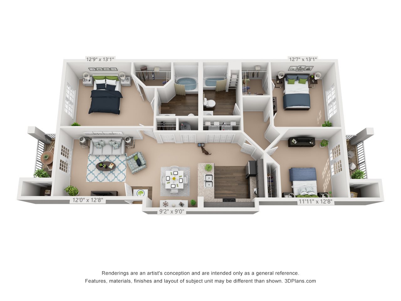 3x2 Floor Plan 3